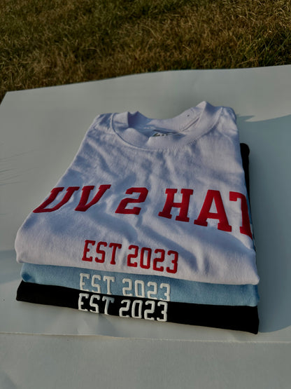 LUV 2 HATE Clothing Varsity Puff Collection V1 "Baby Blue"